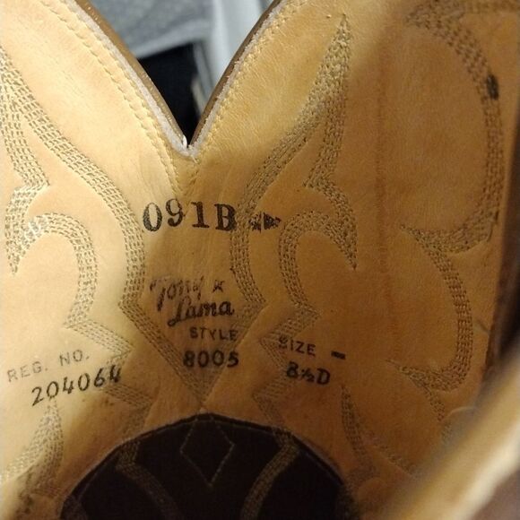 Vintage Tony Lama lizard skin boots - Picture 4 of 10